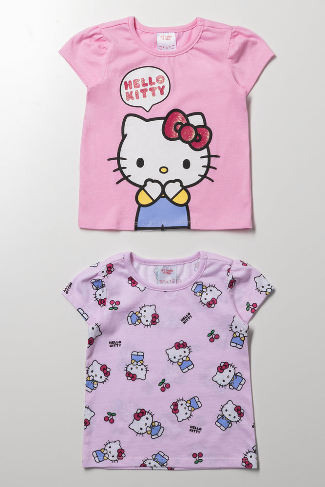 Hello Kitty 2 Pack T-Shirts Pink
