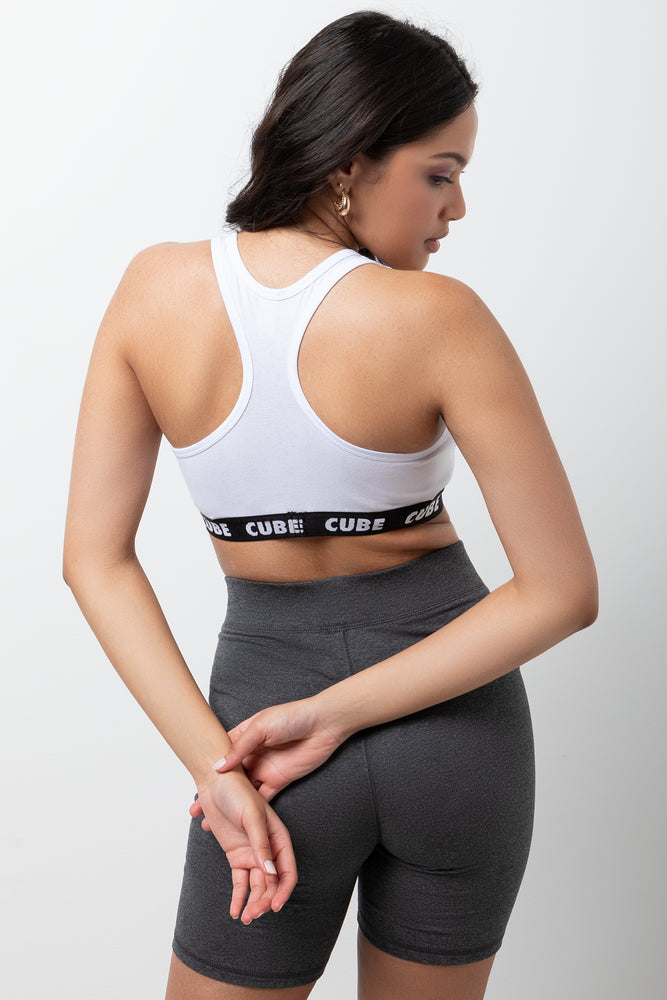 Crop Elasticated Vest White (2)