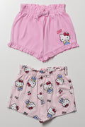 Hello Kitty 2 Pack Shorts Pink