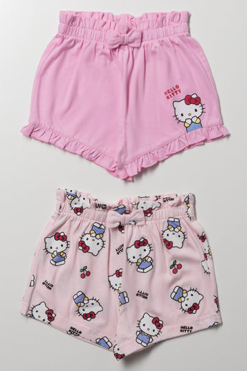 Hello Kitty 2 Pack Shorts Pink