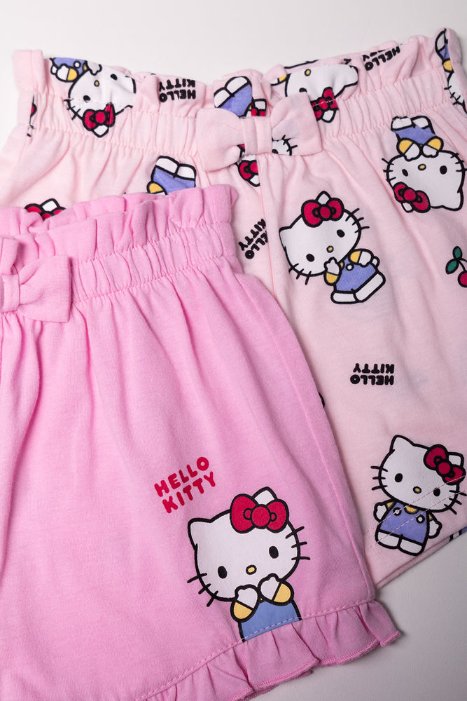 Hello Kitty 2 Pack Shorts Pink (1)
