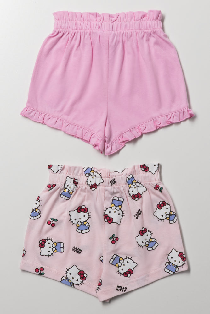 Hello Kitty 2 Pack Shorts Pink (2)