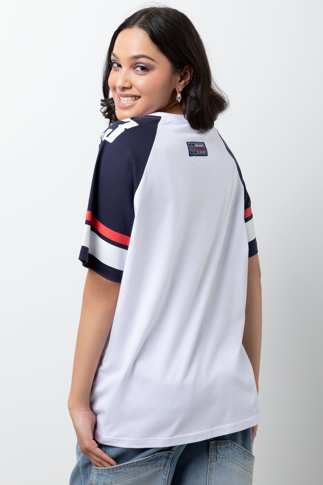 Oversized Graphic T-Shirt Navy & White (2)