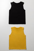 2 Pack Sleeveless Vest Yellow And Black (2)