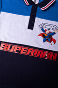 Superman Short Sleeve Golfer Blue (1)