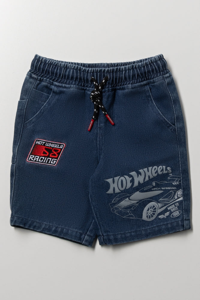 Hot Wheels Denim Shorts Blue