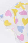 Heart Rib Short Pyjamas Set Cream (1)
