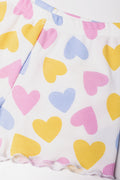 Heart Rib Short Pyjamas Set Cream (2)
