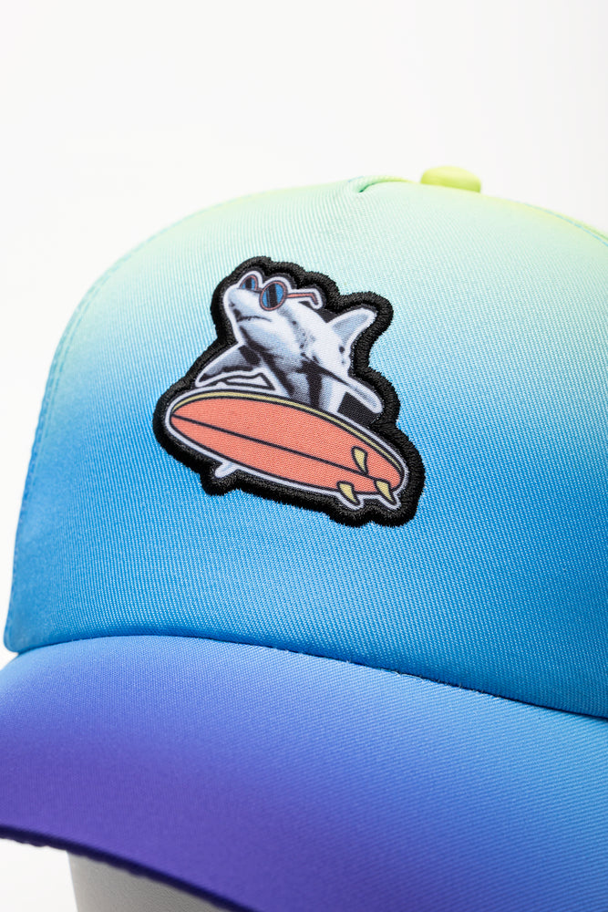 Shark Ombre Peak Cap Blue (2)