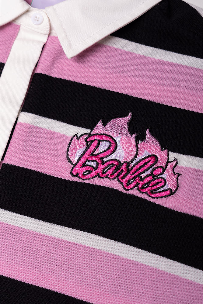 Barbie Stripe Dress Pink And Black (1)