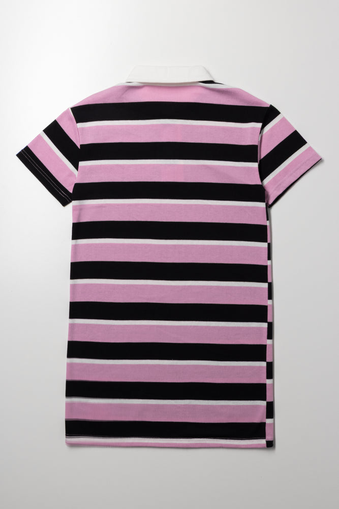 Barbie Stripe Dress Pink And Black (3)