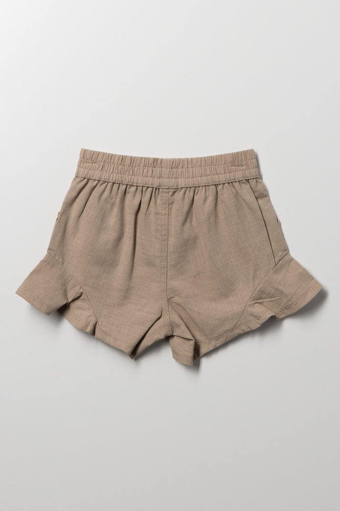 Frill Shorts Natural (2)
