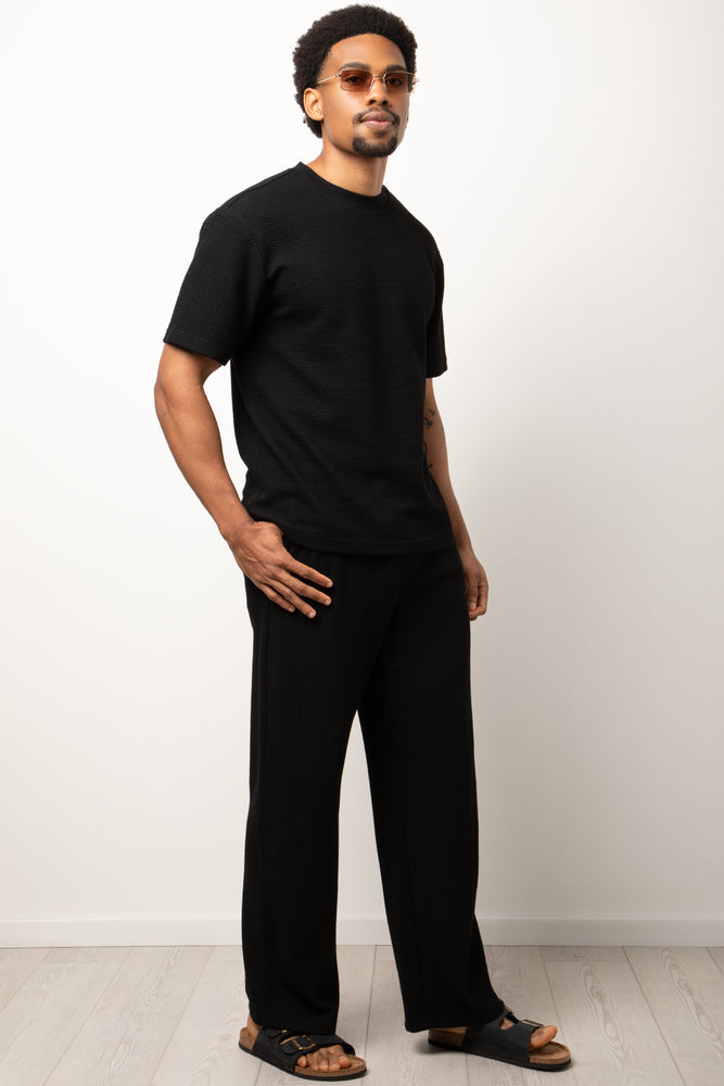 Rib Pants Black