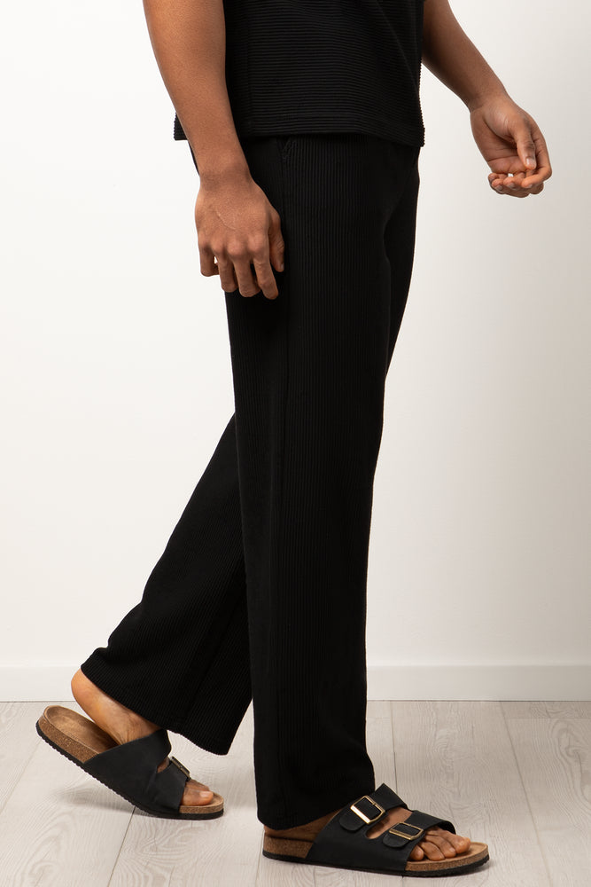 Rib Pants Black