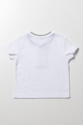 Textured Zip Golfer White (2)
