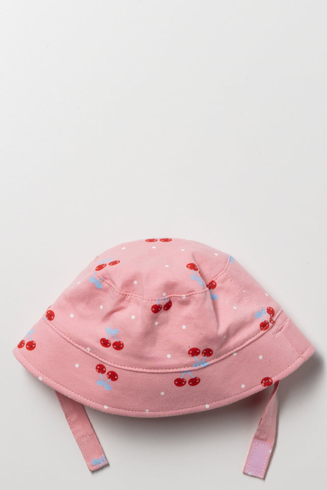 Cherry Bucket Hat Pink