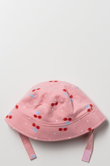 Cherry Bucket Hat Pink