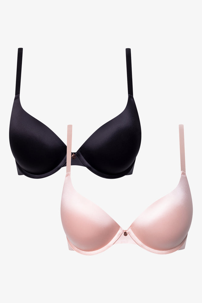 Sheen Push Up Bra Pink (1)