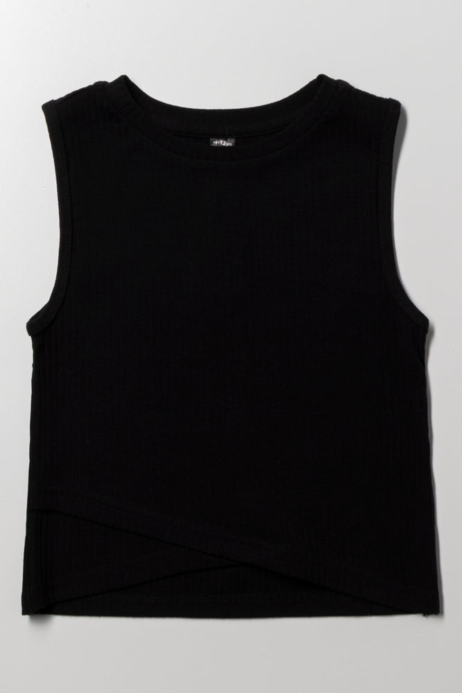 Rib Vest Black