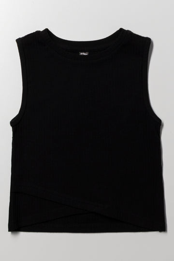 Rib Vest Black