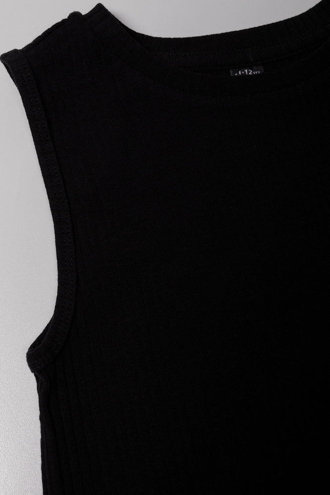 Rib Vest Black