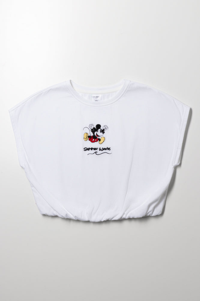 Mickey Mouse Top White