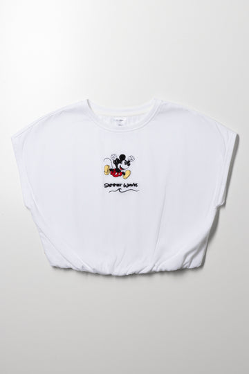 Mickey Mouse Top White