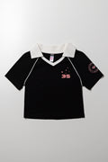 Collar Top Black & White
