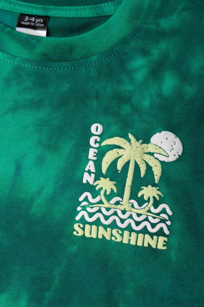Tie Dye Short Sleeve T-Shirt Green