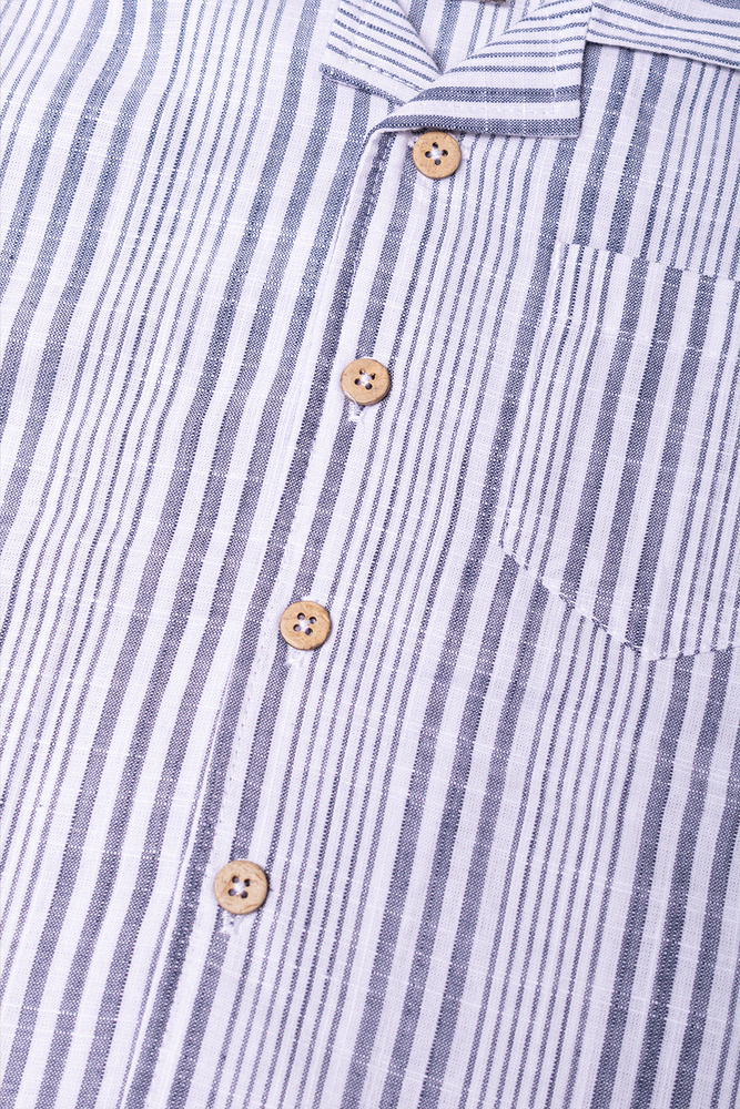 Stripe Shirt And Shorts Set Blue