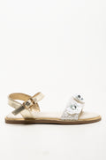 Bead Embellished Sandals Gold (1)