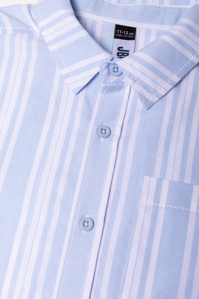 Stripe Long Sleeve Shirt Blue (1)