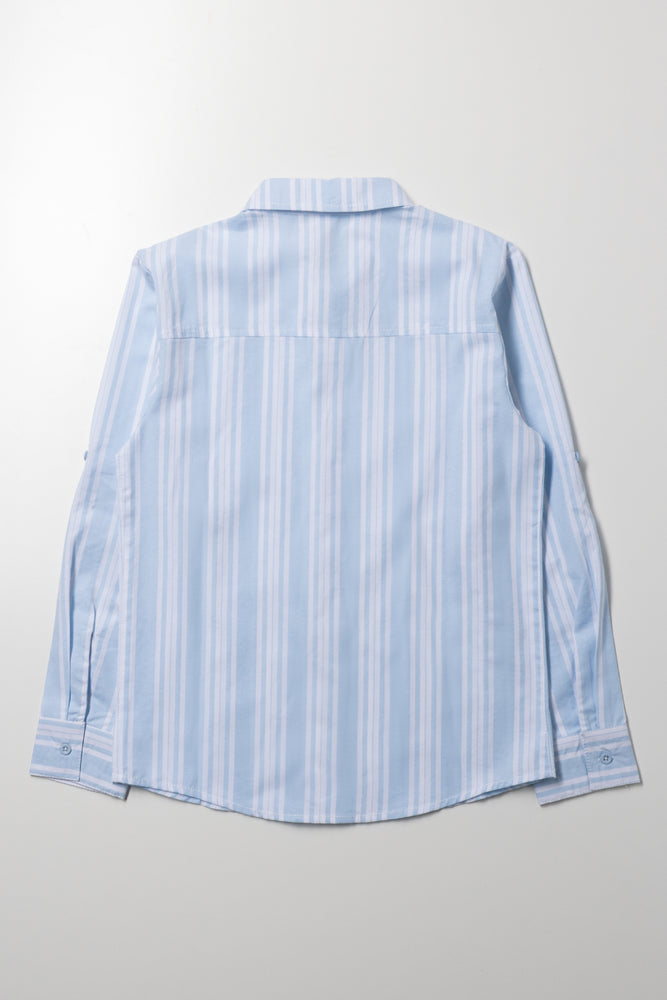 Stripe Long Sleeve Shirt Blue (3)