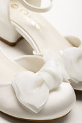 Satin Bow Heels Cream (2)