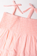 Strappy Tiered Dress Pink (1)
