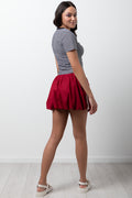 Bubble Skirt Burgundy (2)