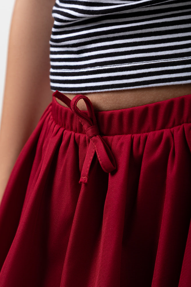 Bubble Skirt Burgundy (3)