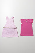 Pinafore Set With Belt Pink (3)