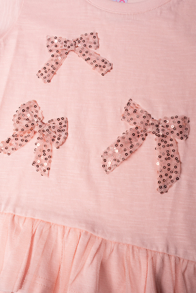 Bow Peplum Top Pink (1)