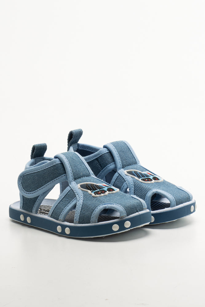 Denim Foxing Sandals Blue
