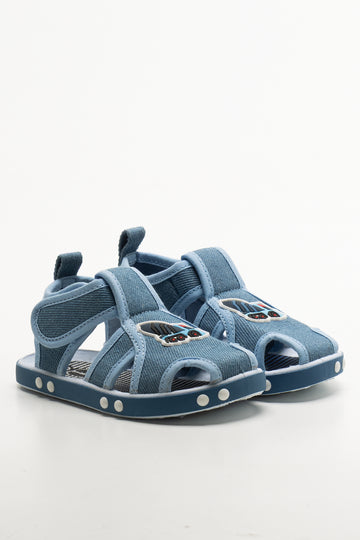 Denim Foxing Sandals Blue