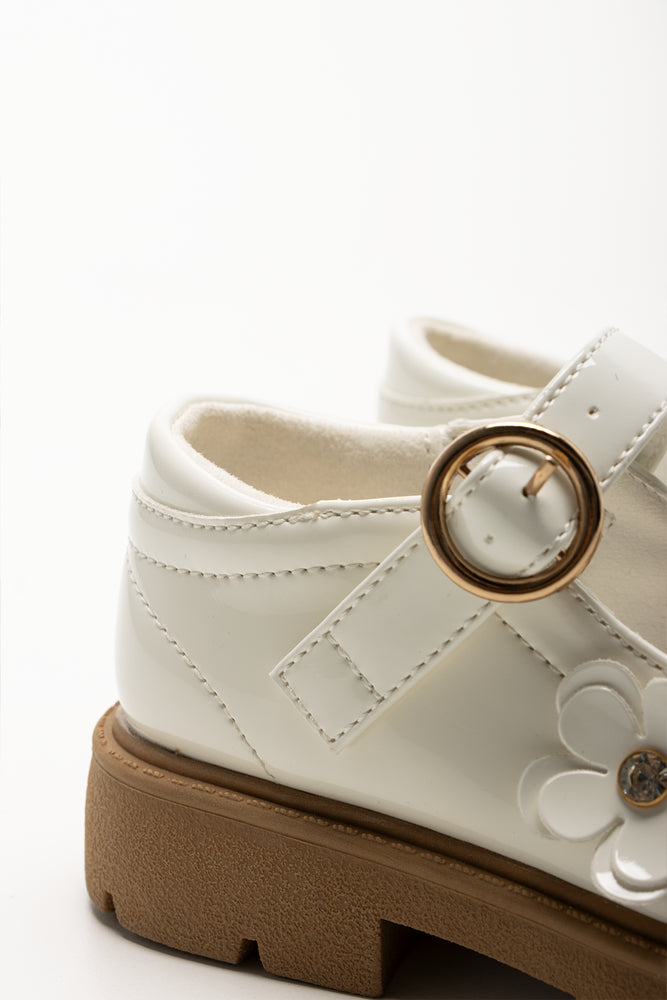 Flower Cutout Mary-Jane Shoe Cream (3)