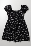 Puff Sleeve Dress Black (2)
