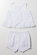 Anglaise Shorts Set White (3)