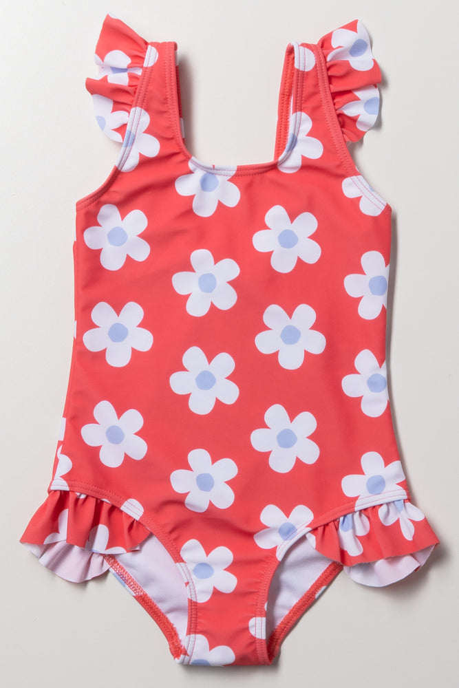 Floral Swimsuit Red