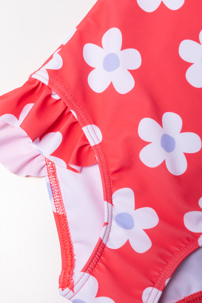 Floral Swimsuit Red (2)