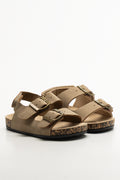 Double Band Sandals Brown