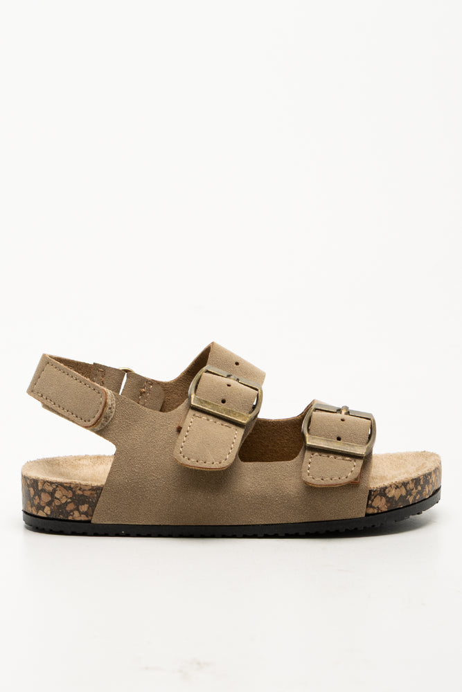 Double Band Sandals Brown