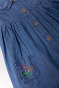 Denim Dress With Collar Blue (1)
