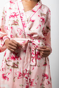 Floral Satin Gown Pink (3)